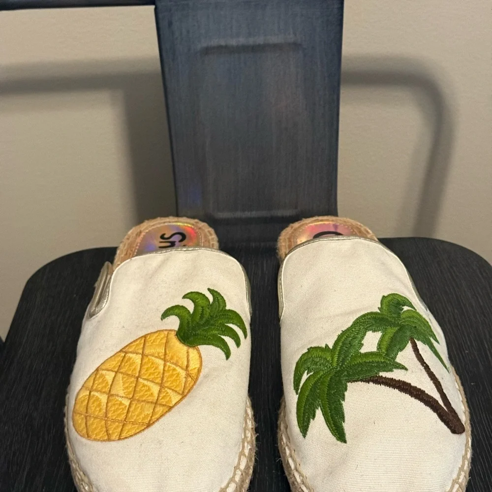Circus by Sam Edelman,  Leanne Pineapple Espadrille Slides, Sz. 9